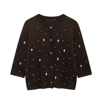 Women's Coat Half Sleeve Sweaters & Cardigans Casual Elegant Circle
