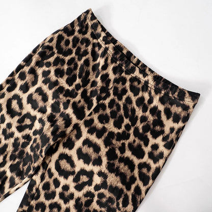 Daily Women's Streetwear Leopard Spandex Polyester Pants Sets Pants Sets