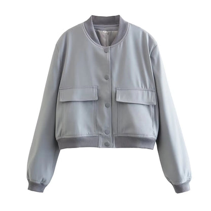 Women's Streetwear Solid Color Single Breasted Coat Casual Jacket