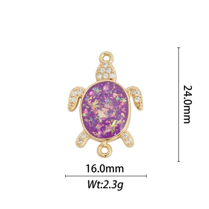 1 Piece Copper Tortoise Insect Pendant