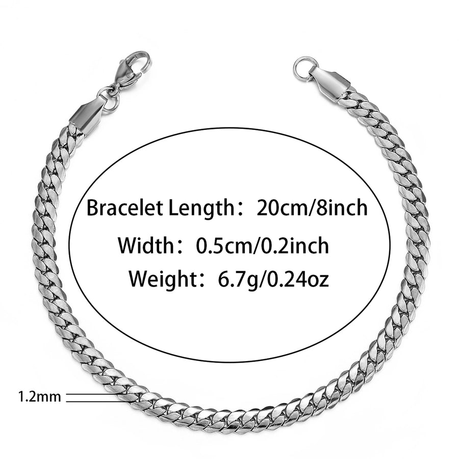Classic Style Solid Color 304 Stainless Steel  Bracelets In Bulk Stainless Steel Bracelets