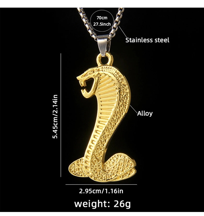 Hip-Hop Exaggerated Snake 201 Stainless Steel Alloy Unisex Pendant Necklace