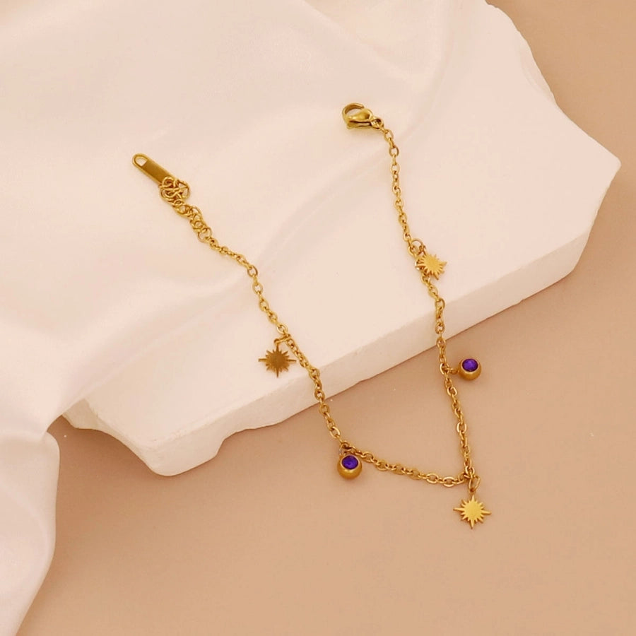 Simple Style Square Heart Shape Butterfly 304 Stainless Steel 316 Stainless Steel  cable chain box chain snake chain Bracelets In Bulk Stainless Steel Bracelets