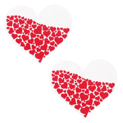 White heart-shaped seal full of love