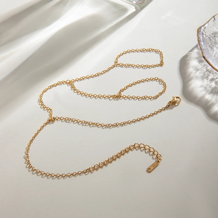 Simple Style Classic Style Geometric 304 Stainless Steel cable chain Bracelets In Bulk Stainless Steel Bracelets