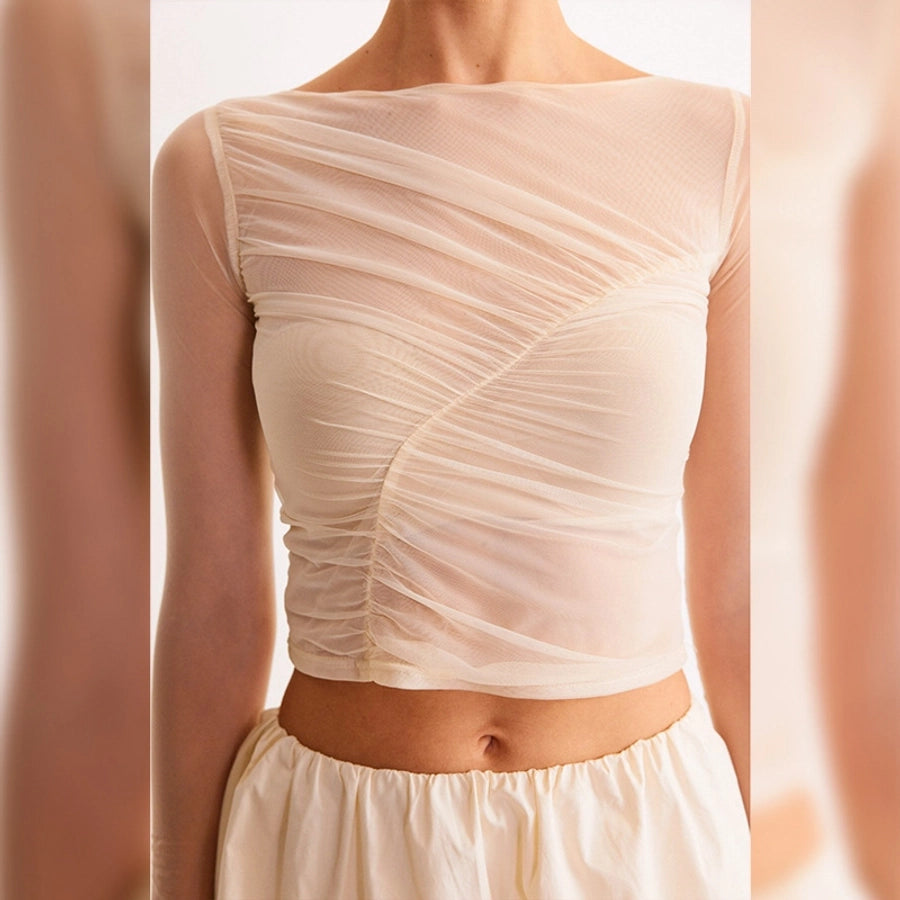 Women's T-shirt Long Sleeve Blouses Streetwear Solid Color