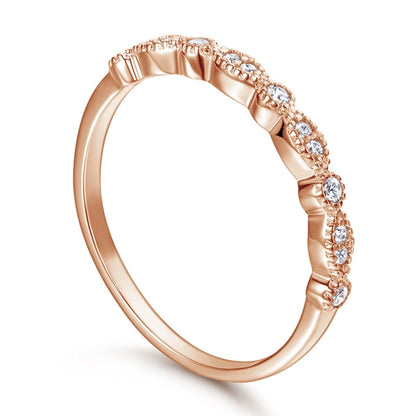 Tong Lin new simple ring fashion s925 sterling silver ring micro inlaid zircon row drill  engagement gift rings