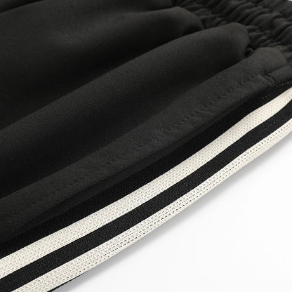 Men's Stripe Casual Standing Collar Turndown Long Sleeve Loose Men's Outwear