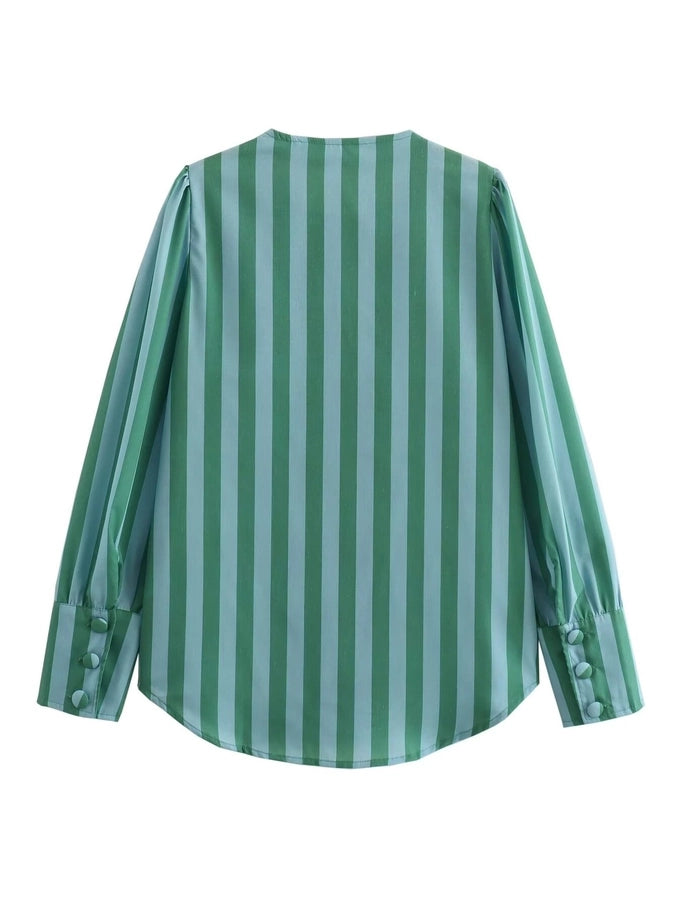 Women's Blouse Long Sleeve Blouses Vacation Simple Style Multicolor