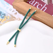 Round Buckle Turquoise Green Rope (Gold)