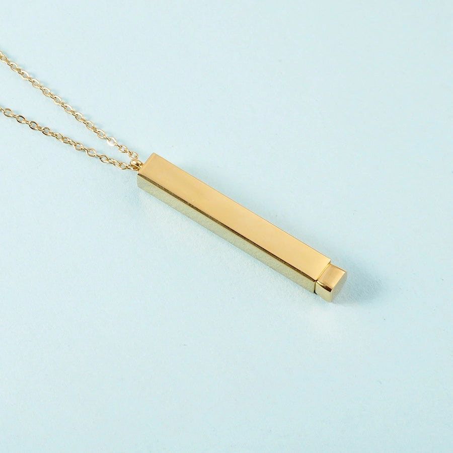 Jewelry Streetwear U Shape 304 Stainless Steel 18K Gold Plated Pendant Necklace