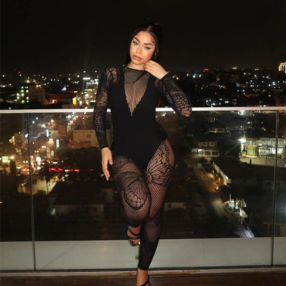 Women's Holiday Sexy Solid Color Full Length Jumpsuits