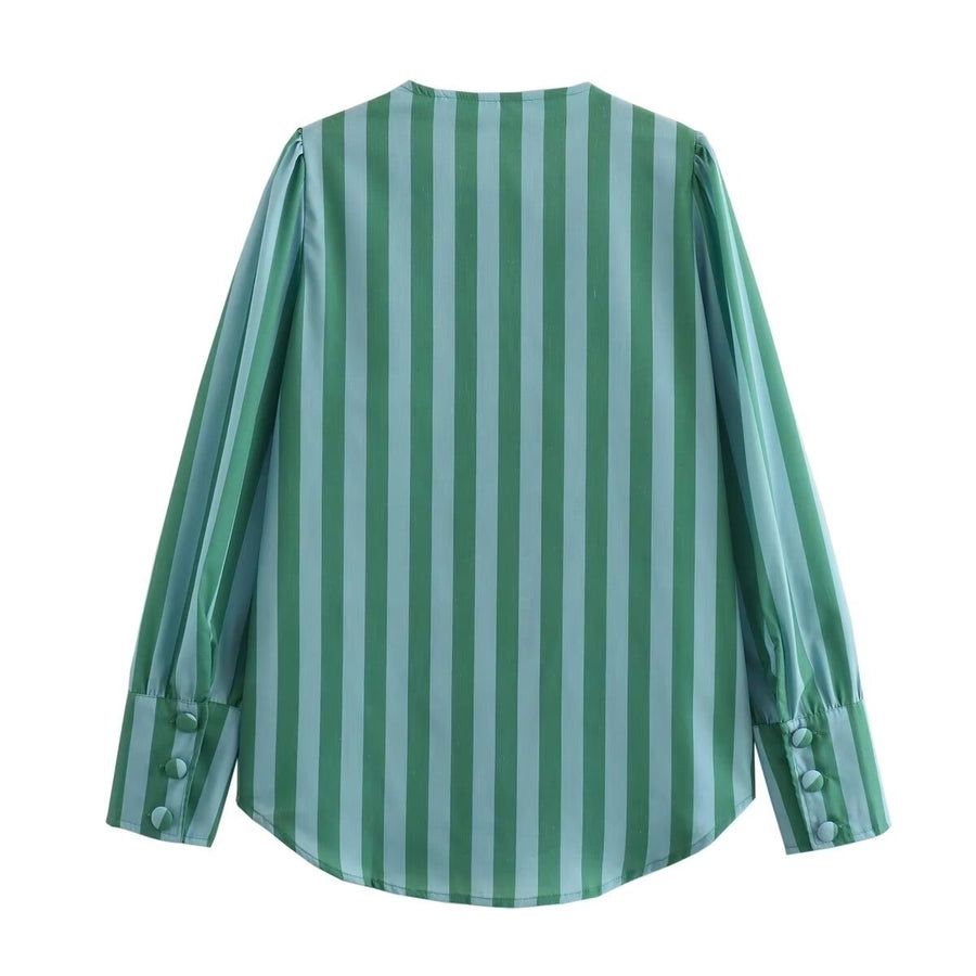 Women's Blouse Long Sleeve Blouses Vacation Simple Style Multicolor