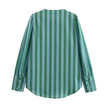 Women's Blouse Long Sleeve Blouses Vacation Simple Style Multicolor