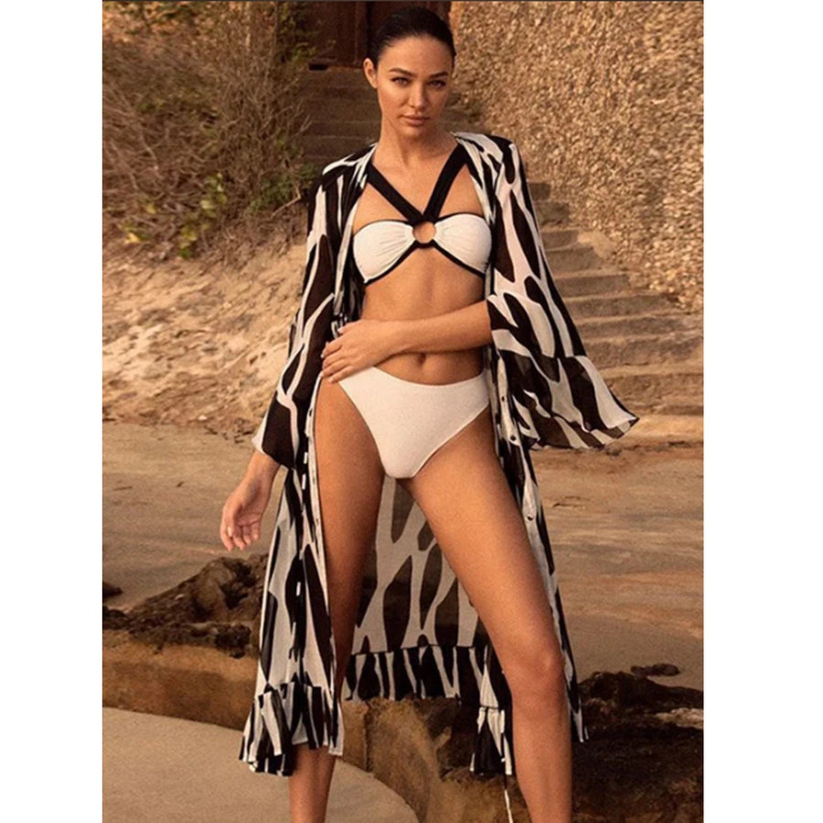 Women's Multicolor 2 Pieces Set Bikinis Swimwear