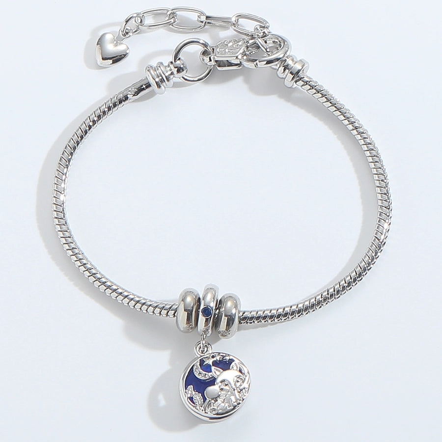 Jewelry Elegant Simple Style Commute Red Heart Copper + Zircon Zircon White Gold Plated Red Heart Bracelets