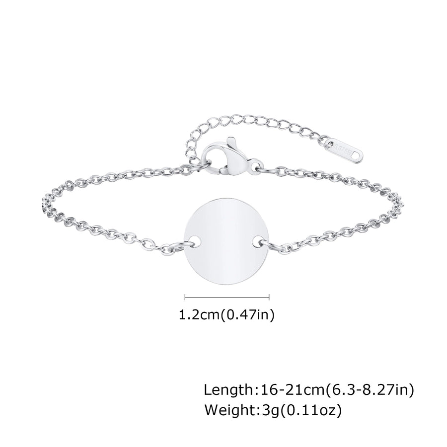 Vacation Classic Style Round 304 Stainless Steel 18K Gold Plated cable chain Bracelets In Bulk Stainless Steel Bracelets