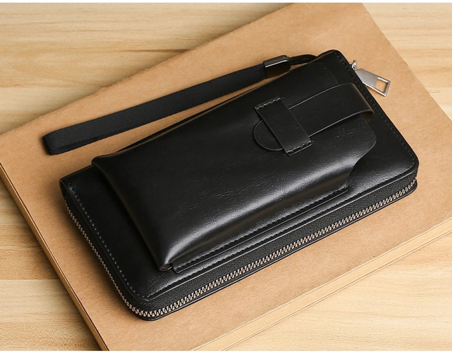 Men's wallet long new wallet multi-card wallet men's business zipper multi-functional mobile phone bag  direct sales