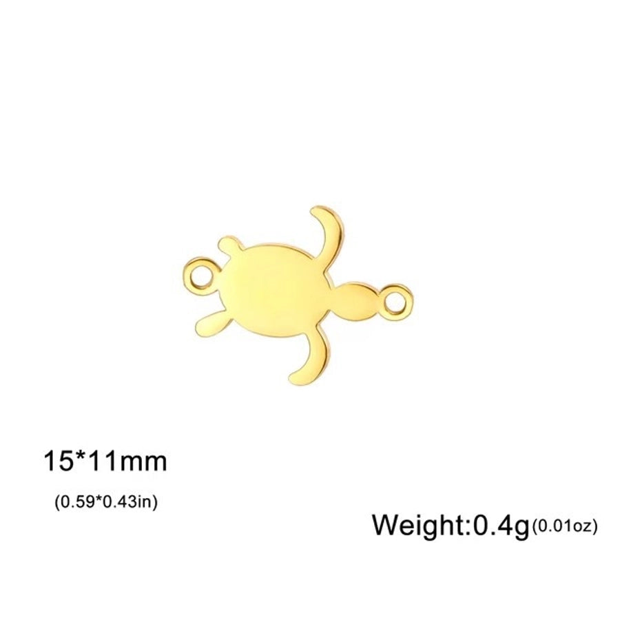 1 Piece 304 Stainless Steel Tortoise Flower Shell Pendant