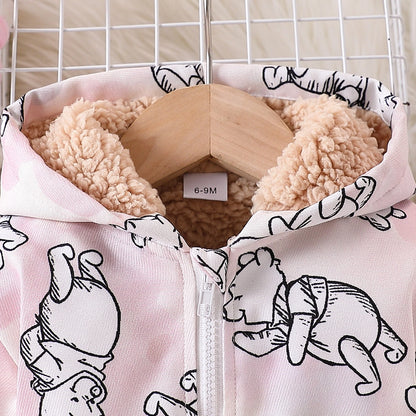 Cute Cartoon Polyester Girls Outerwear