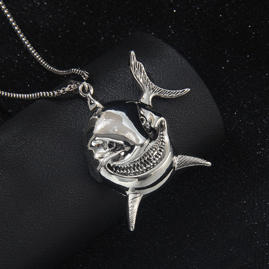 Hip-Hop Retro Shark 201 Stainless Steel Alloy Unisex Pendant Necklace