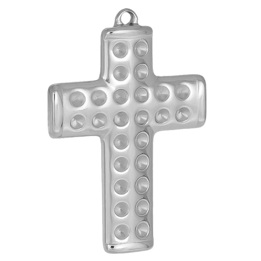 1 Piece 3*4.3mm 304 Stainless Steel 18K Gold Plated Cross Pendant Jewelry Accessories