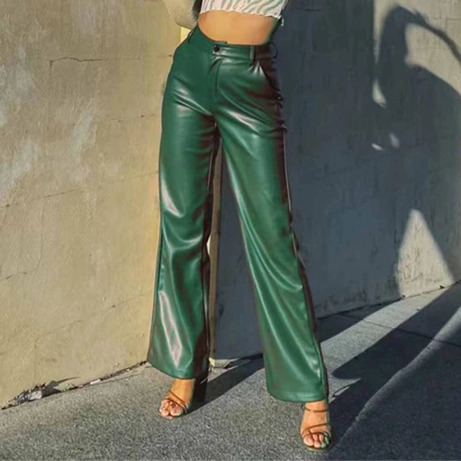 women's street casual solid color full length casual pants