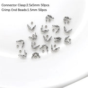 Bag buckle 2.5x 5mm positioning buckle 1.5mm white K color