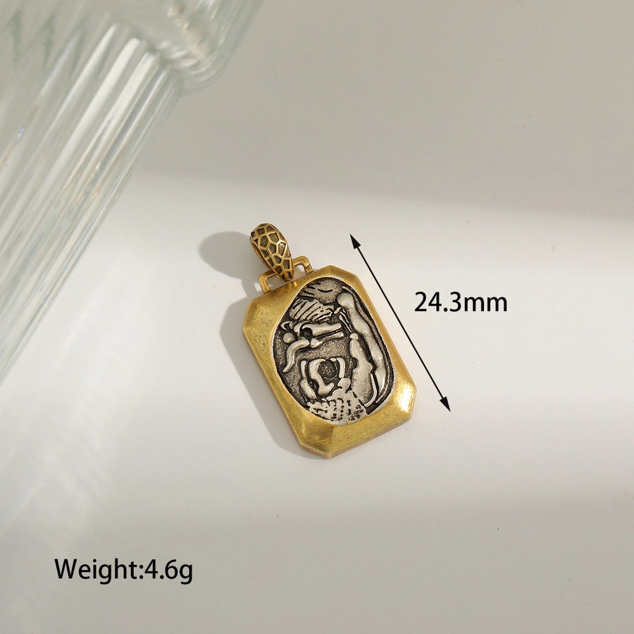 1 Piece Hole 1~1.9mm Copper 18K Gold Plated Heart Shape Polished Pendant Chain Jewelry Accessories