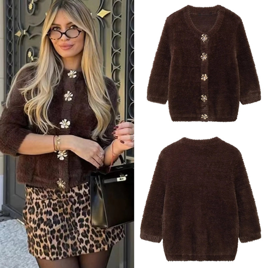 Women's Sweater Long Sleeve Sweaters & Cardigans Streetwear Solid Color