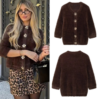 Women's Sweater Long Sleeve Sweaters & Cardigans Streetwear Solid Color