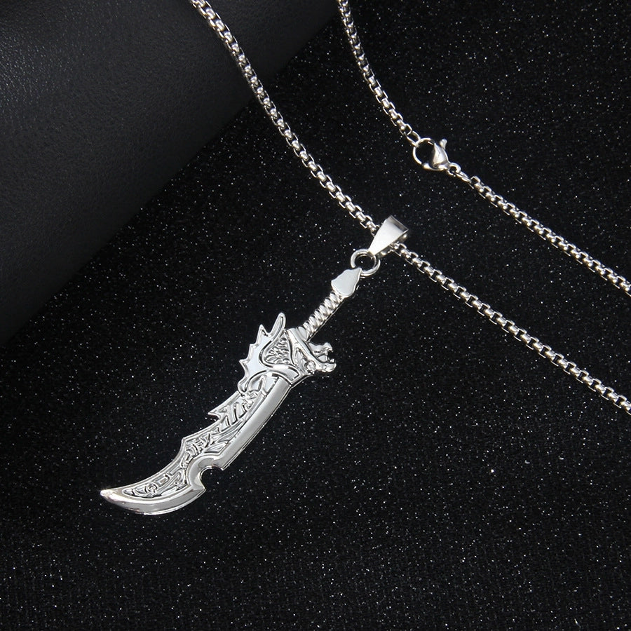 Hip-Hop Streetwear Broadsword 201 Stainless Steel Alloy Plating Unisex Pendant Necklace