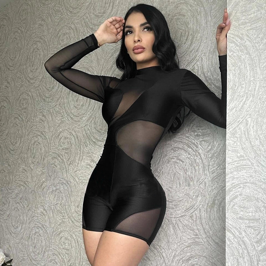 Women's Holiday Sexy Solid Color Shorts Rompers