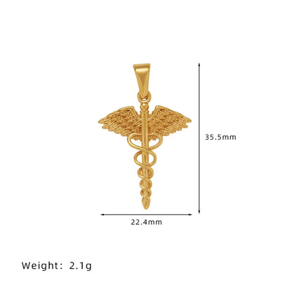 1 Piece Titanium Steel Sun Star Heart Shape Pendant
