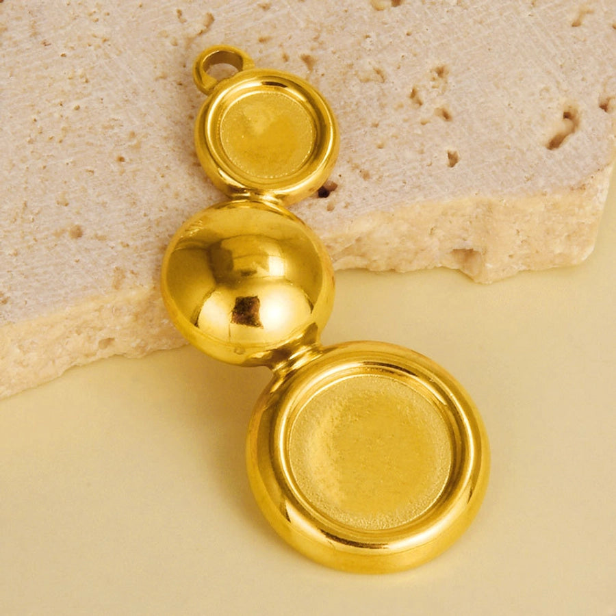 1 Piece 35*15mm 304 Stainless Steel 18K Gold Plated Geometric Pendant Jewelry Accessories