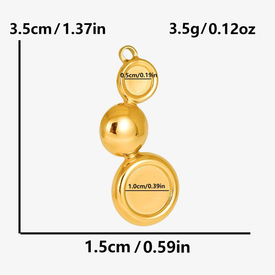 1 Piece 35*15mm 304 Stainless Steel 18K Gold Plated Geometric Pendant Jewelry Accessories