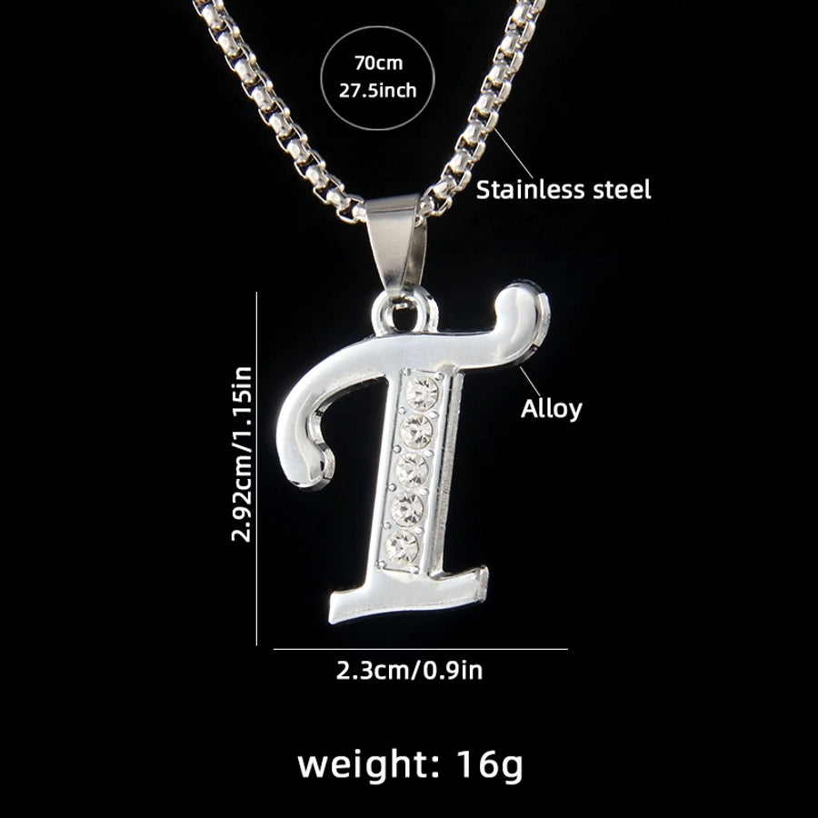 Simple Style letter 201 Stainless Steel Zinc alloy Unisex Pendant Necklace