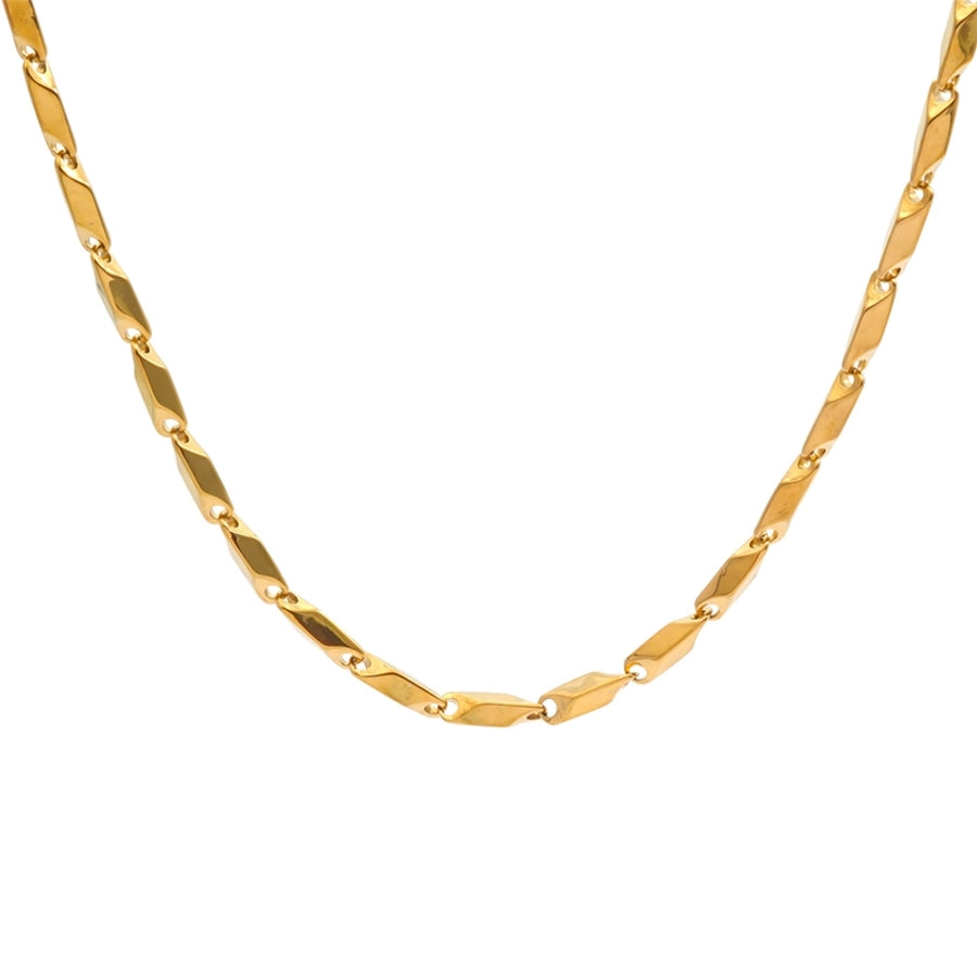 Jewelry Casual Classic Style Rhombus Argyle 304 Stainless Steel 18K Gold Plated Necklace