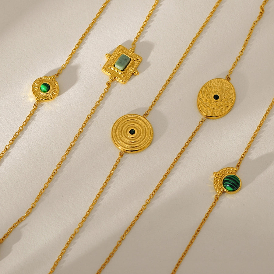 Vintage Style Simple Style Classic Style Geometric 304 Stainless Steel cable chain Bracelets In Bulk Stainless Steel Bracelets