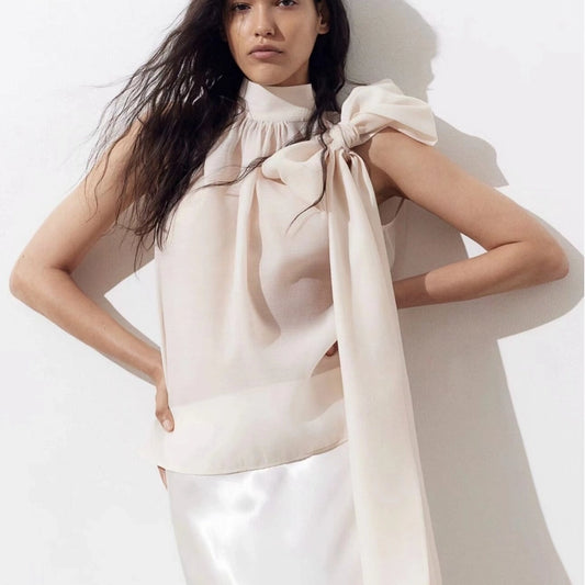 Women's Blouse Sleeveless Blouses Elegant Solid Color