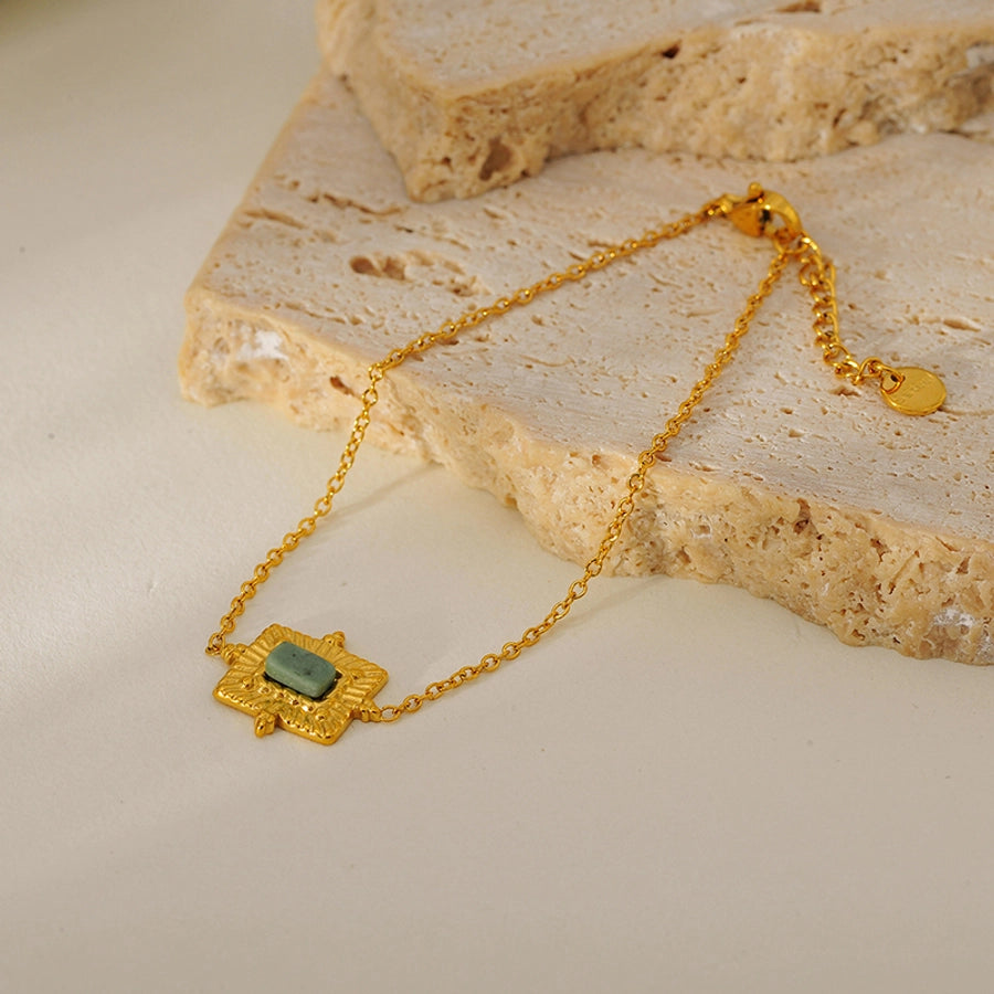 Vintage Style Simple Style Classic Style Geometric 304 Stainless Steel cable chain Bracelets In Bulk Stainless Steel Bracelets