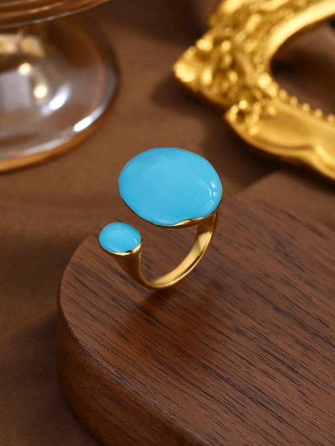 Jewelry Elegant Classical Vintage Style Geometric Water Droplets 316L Stainless Steel  Titanium Steel Wide Band Rings Open Rings