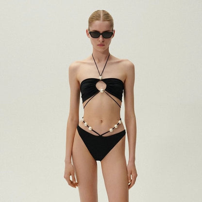 Women's Sexy Solid Color 2 Pieces Bikinis Swimwear