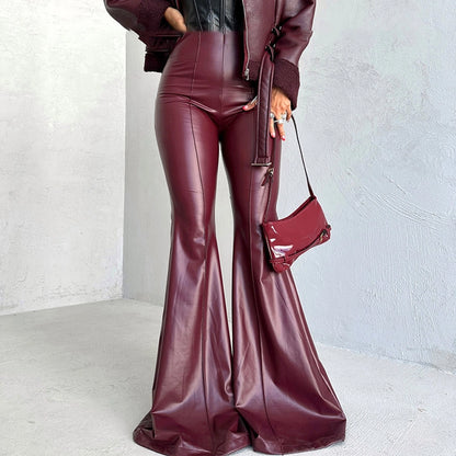 Women's Daily Streetwear Solid Color Full Length Flared Pants