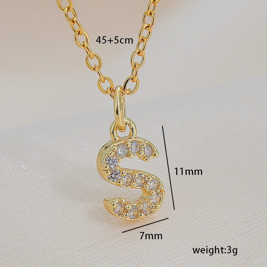 Jewelry Basic Retro Classic Style Letter 304 Stainless Steel Copper Pendant Necklace