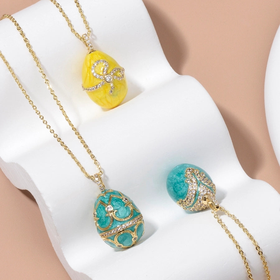 Jewelry IG Style Rejuvenating device Copper Rhinestones Inlay Pendant Necklace