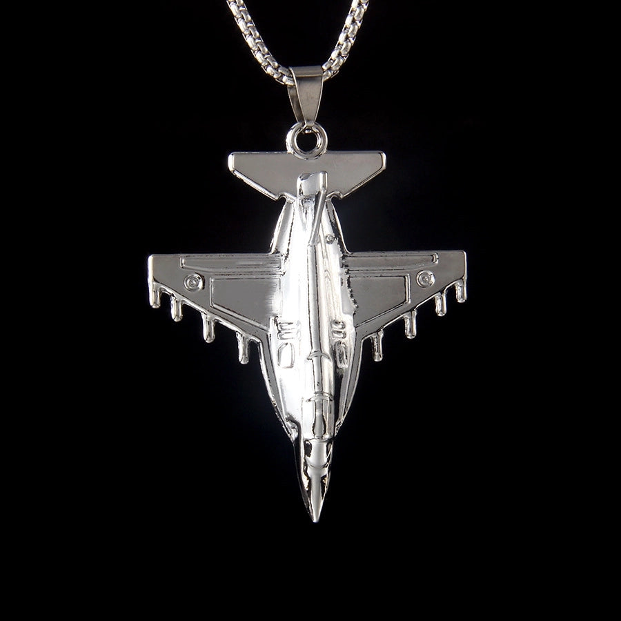 Hip-Hop Airplane 201 Stainless Steel Alloy Unisex Pendant Necklace