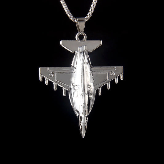 Hip-Hop Airplane 201 Stainless Steel Alloy Unisex Pendant Necklace