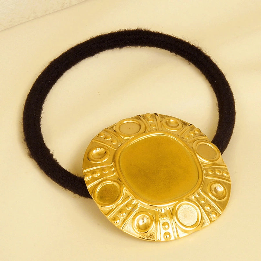 Women's Simple Style Geometric 304 Stainless Steel Plating Hair Tie