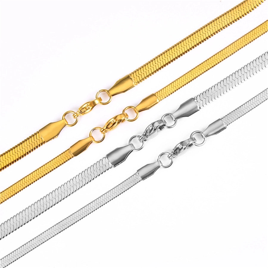 Jewelry Casual Elegant Simple Style Solid Color 304 Stainless Steel 18K Gold Plated Necklace